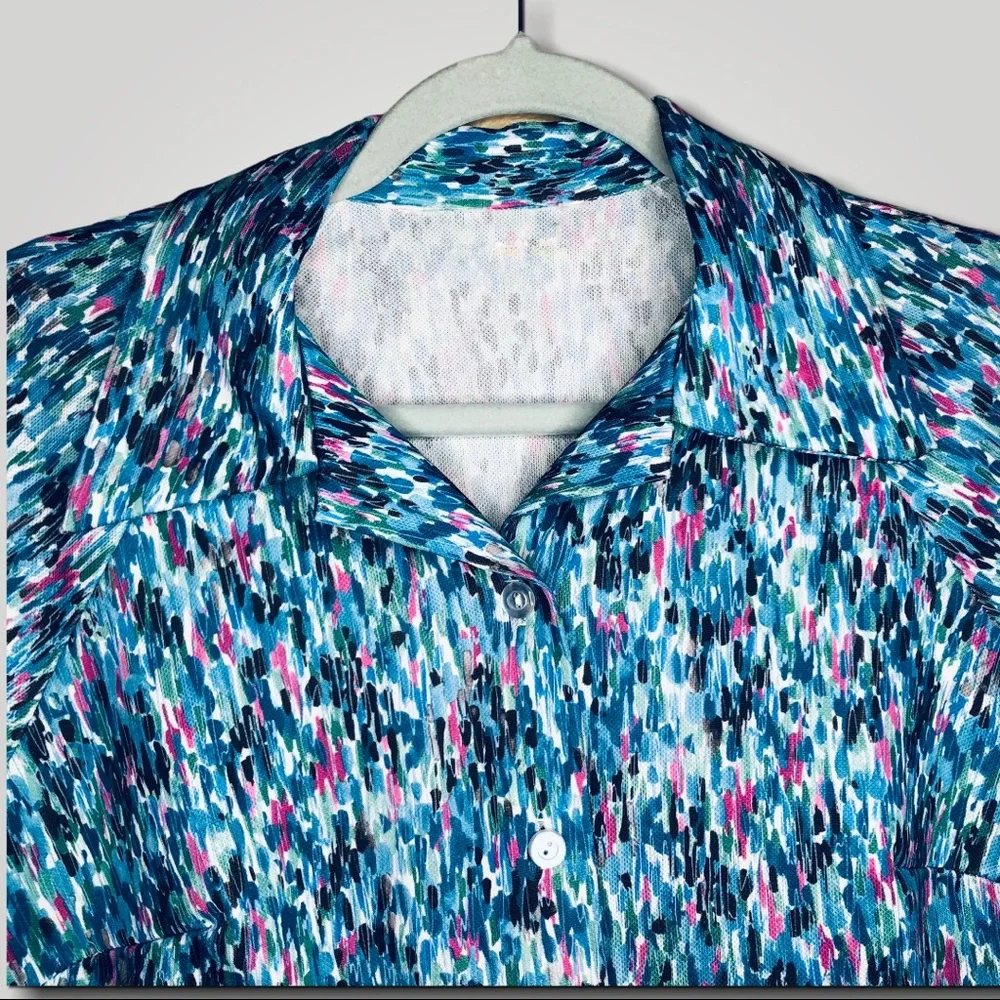 VINTAGE 🕺 shortsleeved 2-pocket button down top - Picture 6 of 6